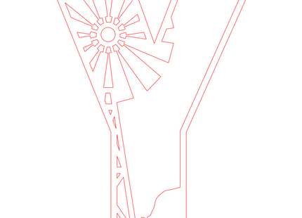 Letter Y - boerderij (holle letter)