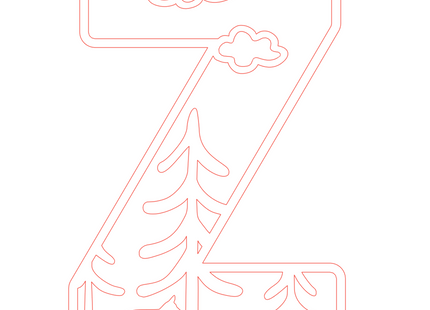 Letter Z - bosdieren (2 lagen)