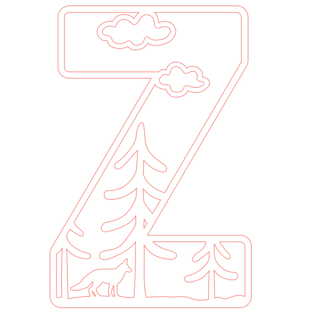 Letter Z - bosdieren (holle letter)