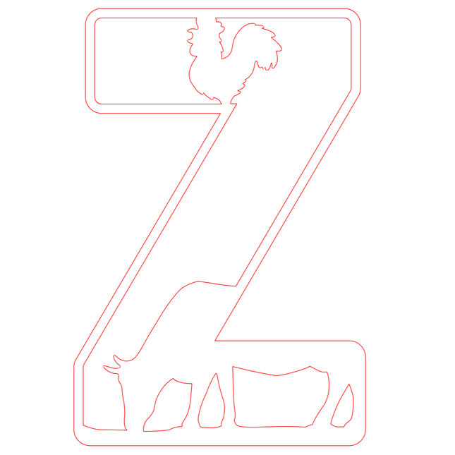 Letter Z - boerderij (2 lagen)