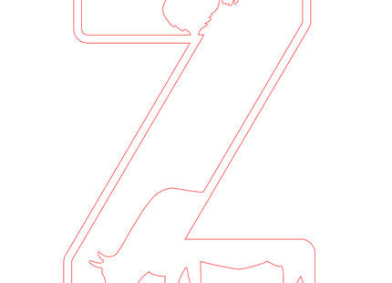 Letter Z - boerderij (holle letter)